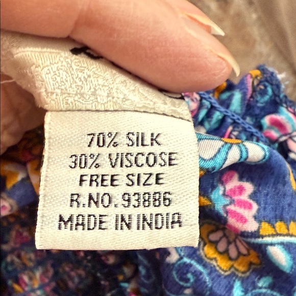 Zury Silk Floral Blue Maxi Dress - Picture 9 of 10